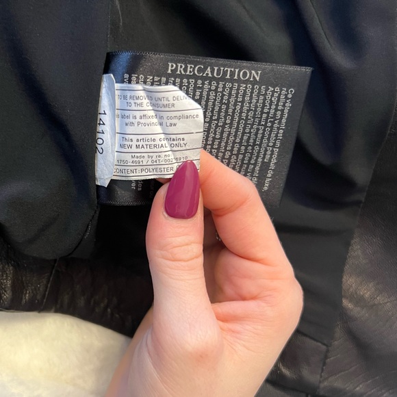 Mackage Exclusively for Aritzia Black Lamb Leather Moto Biker Jacket S - Picture 9 of 9
